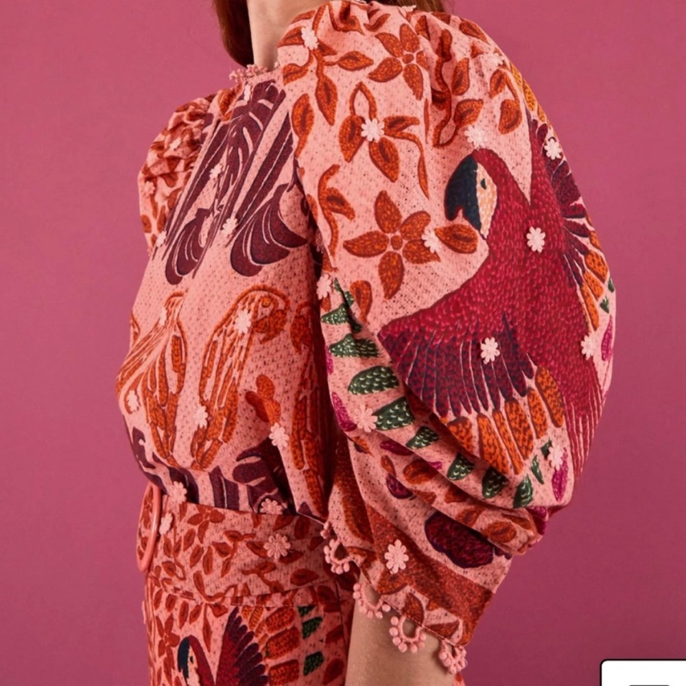 NWOT Farm Rio Ainika Print Shirt